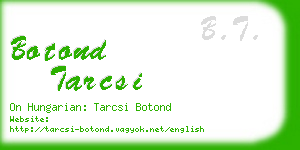 botond tarcsi business card